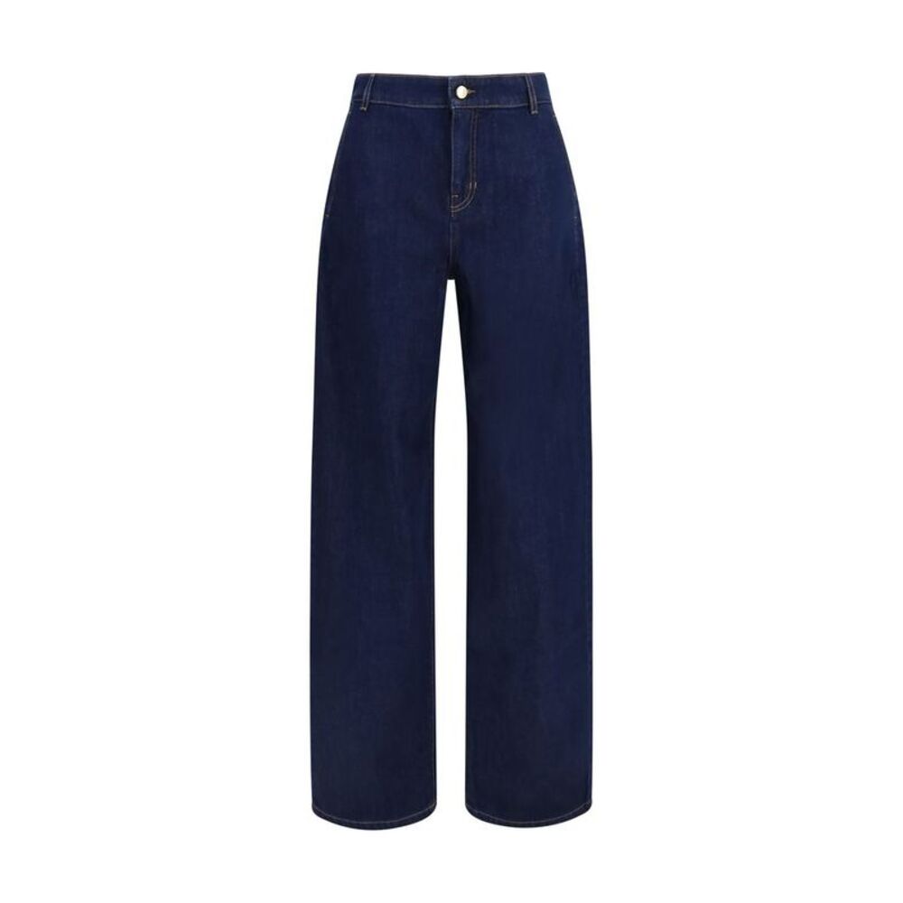 Max Mara Blue Cotton Relaxed Fit Women's Jeans